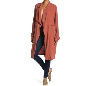 Elodie Drape Collar Trench Jacket